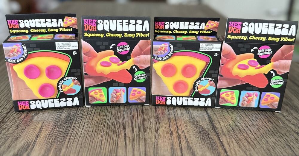 Authentic Schylling NeeDoh Squeezza Pizza Squishy Sensory Fidget Toy Viral New